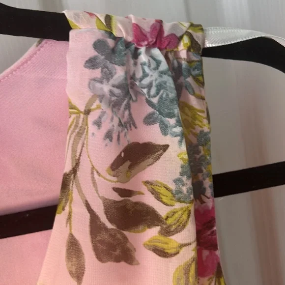 Ladies pink floral sleeveless dress - Picture 7 of 9
